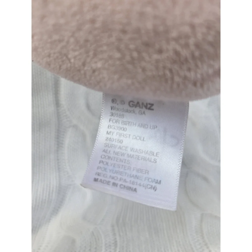 Baby Ganz Collection My First Doll Pink Plush Soft Lovey‎ Security Toy Stuffed
